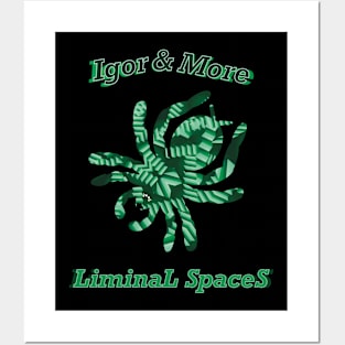 Igor & More Tarantula Liminal Stairs Green Posters and Art